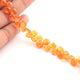 1  Strand Carnelian Faceted Briolettes - Heart Shape Briolettes -5mm-6mm   8.5 Inches BR028