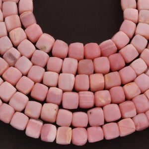 1 Strand Pink Opal Faceted  Cube Shape Briolettes -Box Shape Gemstone Beads 7mmx6mm-9mmx7mm 12 Inches BR647