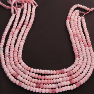 1  Strand  Pink Opal  Faceted Rondelles Shape Beads - Semi Precious Gemstone Beads -6mm-14.5 Inches - BR02533