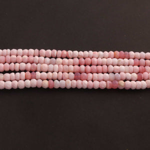 1  Strand  Pink Opal  Faceted Rondelles Shape Beads - Semi Precious Gemstone Beads -6mm-14.5 Inches - BR02533