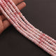 1  Strand  Pink Opal  Faceted Rondelles Shape Beads - Semi Precious Gemstone Beads -6mm-14.5 Inches - BR02533