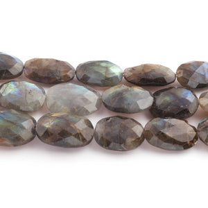 1  Strand Labradorite Faceted Oval shape  Briolettes  -  - 17mmx14mm-23mmx16mm 9  Inches BR1812