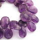 1 Strand Amethyst Faceted Briolettes - Pear Shape Briolettes  9mmx7mm-12mmx7mm- 7 Inches BR4224