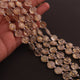 1  Strand  Golden Sparkle Faceted  Briolettes -Coin Shape  Briolettes - 8 mm- 8 Inches BR01196