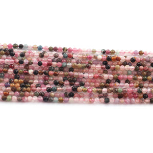 5 Strands Multi Tourmaline Faceted Rondelles Beads --Multi Tourmaline Rondelles- 2mm -13 Inches RB567