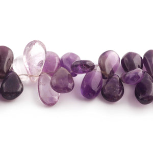 1  Long Strand  Amethyst  Smooth Briolettes - Pear Shape  Briolettes  15mmx11mm-20mmx10mm -8 Inches BR1199