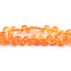 1 Long Strand Carnelian Faceted Briolettes - Heart Shape Briolettes  7mm-6mm 9 Inches BR252