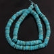 1 Strand Natural Arizona Turquoise Smooth  Heishi wheel  Rondelles Beads - Arizona Turquois Tyre Shape Rondelles 7mm-8mm - 16 Inches  BR1661