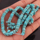 1 Long Strand Natural Sleeping Beauty Arizona Turquoise  Rondelles - Semi Precious Stone Rondelles - 6mm -16 Inches BR01391