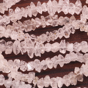 1 Strand Herkimer Diamond Faceted Nuggets Briolettes - Raw Diamond Beads 5mmx5mm - 18mmx6mm - 8 Inches BR03567