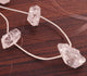 1 Strand Herkimer Diamond Faceted Nuggets Briolettes - Raw Diamond Beads 20mmx13mm-26mmx19mm  6 Inches BR03588