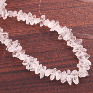 1 Strand Herkimer Diamond Faceted Nuggets Briolettes - Raw Diamond Beads- 5mmx4mm - 13mmx4mm 7 Inch BR03570