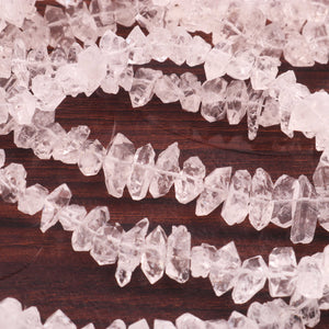 1 Strand Herkimer Diamond Faceted Nuggets Briolettes - Raw Diamond Beads- 5mmx4mm - 13mmx4mm 7 Inch BR03570