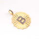 1 Pc Pave Diamond "B" Alphabet Round Charm Pendant - 925 Sterling Silver/ Vermeil & Yellow/Rose Gold Vermeil- "B" Alphabet Round Pendant 32mmx28mm pd1756 - Tucson Beads