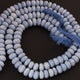 1 Strand Boulder Opal Smooth Rondelles  - Blue Oregon Beads 8mm-9mm 14 Inches BR1782