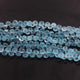 1 Strand Blue Topaz  Faceted Briolettes -Onine Shape  Briolettes  4mmx5mm-7mmx8mm  9 Inches BR03574