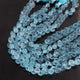 1 Strand Blue Topaz  Faceted Briolettes -Onine Shape  Briolettes  4mmx5mm-7mmx8mm  9 Inches BR03574