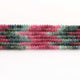 1  Long Strand Multi Tourmaline Smooth Rondelles - Semi Precious Gemstone  Rondelles Beads 4mm-14 Inches BR685