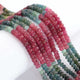 1  Long Strand Multi Tourmaline Smooth Rondelles -Semi Precious Gemstone Roundelles Beads - 4mm-5mm-13.5 Inches BR0417