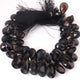 1  Strand Smoky Quartz Faceted Briolettes -Pear Shape  Briolettes  12mmx9mm-21mmx13mm -8 Inches BR03355 - Tucson Beads