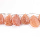 1  Strand Peach Moonstone Faceted Briolettes  - Pear Shape Briolettes - 23mm x 34mm-24mm x19mm, 8 Inches BR03358 - Tucson Beads