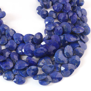 1 Strand Lapis Lazuli Faceted Heart Shape Briolettes - Lapis Heart Shape Beads 8mmx9mm-16mmx16mm 8.5 Inches BR03349 - Tucson Beads