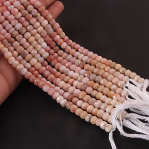 1  Strand Shaded Pink Opal  Faceted Rondelles  -8mm-12 Inches - BR03351 - Tucson Beads