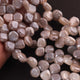 1  Strand Gray  Moonstone Silver Coated  Smooth Briolettes  -Heart Shape Briolettes  - 9mmx9mm-11mmx11mm -8  Inches 03357 - Tucson Beads