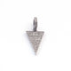 1 Pc Pave Diamond Designer Triangle Charm 925 sterling Silver , Yellow Gold Vermeil Pendant (You- Choose)- 18mmx11mm PDC00210 - Tucson Beads