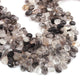 1 Strand Black Rutile  Smooth Briolettes - Pear  Shape  Briolettes - 10mmx9mm-17mmx9mm- 10 Inches BR03347 - Tucson Beads