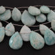 1  Strand  Amazonite Faceted Briolettes - Pear Shape Briolettes -21mmx14mm-25mmx10mm - 7.5 Inches03345 - Tucson Beads