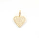 1 Pc Pave Diamond Heart Charm Pendant, 925 Sterling Silver/Yellow Gold Vermeil Heart Pendant 17mmx16mm You Choose PDC00223 - Tucson Beads