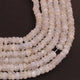 1 Strand White Rainbow Moonstone faceted Rondelles - Roundel Beads 7mm-4mm 10 Inches BR015