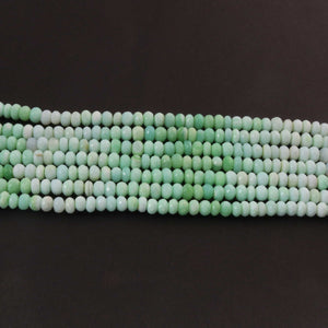 1 Strand Finest Quality green   Opal Faceted Rondelles - green  Opal Roundelle Beads 4mm-5mm 8 Inches BR044