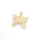 1 Pc Pave Diamond Butterfly Charm Pendant, Designer Charm, 925 Sterling Silver & Yellow , Rose Gold Vermeil , Pave Diamond Jewelry 21mmx11mm PD1741 - Tucson Beads