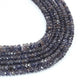 1 Long  Strand  Iolite Faceted Rondelles  - Round Shape Rondelles - 5mm-8mm-12.5 Inches BR062