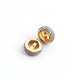 1 Pc Pave Diamond 10mm Three Line Designer Spacer Rondelles 925 Sterling Vermeil Wheels Beads  PDC00192 - Tucson Beads