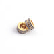 1 Pc Pave Diamond 6mm Two Line Designer Spacer Rondelles 925 Sterling Vermeil Wheels Beads  PDC00191 - Tucson Beads