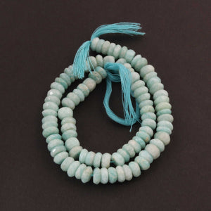 1 Strand Amazonite Faceted  Rondelles - 7mm-9mm 13 Inches BR069