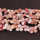 1  Strand Pink Opal Faceted Briolettes -Heart Shape  Briolettes -8mm -11mm-8.5 Inches BR091