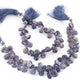 1  Strand Iolite Faceted Briolettes -Pear Shape Briolettes  -9mmx8mm 8 Inches BR090