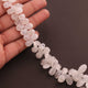 1 Strand White Rainbow Moonstone Faceted Pear Shape Briolettes - 9mmx8mm-15mmx7mm 10 Inch BR127