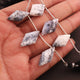 1 Strand Natural Dendrite Opal Kite Shape Briolettes - Semi Precious Gemstone Beads  - 20mmx12mm-24mmx12mm-3 Inches BR124