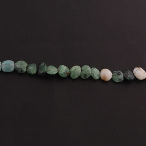 1 Long Strand Bio Chrysoprase  Faceted Briolettes -Oval Shape  Briolettes  11mmx9mm-15mmx12mm  8 Inches BR148