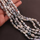 1 Strand Gray/ Blue Silverite Faceted Oval Shape Briolettes - Oval Beads 11mmx9mm-8mmx7mm 9 Inches BR180