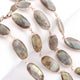 1 Feet Beautiful Labradorite Oval Shape Connector Chain, 925 Sterling Silver Bezel Continuous Connectors Chain - 11mmx21mm SRC0025