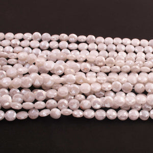 1 Strand White Silverite Stone  Faceted Coin Briolettes,,Gemstone Briolettes 9mm 15 inch BR908