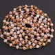 1 Feet Pink Opal 4mm-5mm Rosary Style Beaded  Chain-Pink Opal Beads 925 Sterling Vermeil  Chain SRC0004