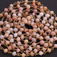 1 Feet Pink Opal 4mm-5mm Rosary Style Beaded  Chain-Pink Opal Beads 925 Sterling Vermeil  Chain SRC0004