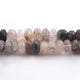 1  Strand Black Rutile Faceted Roundels  -Round Shape  Roundels 11mm -9 Inches BR913